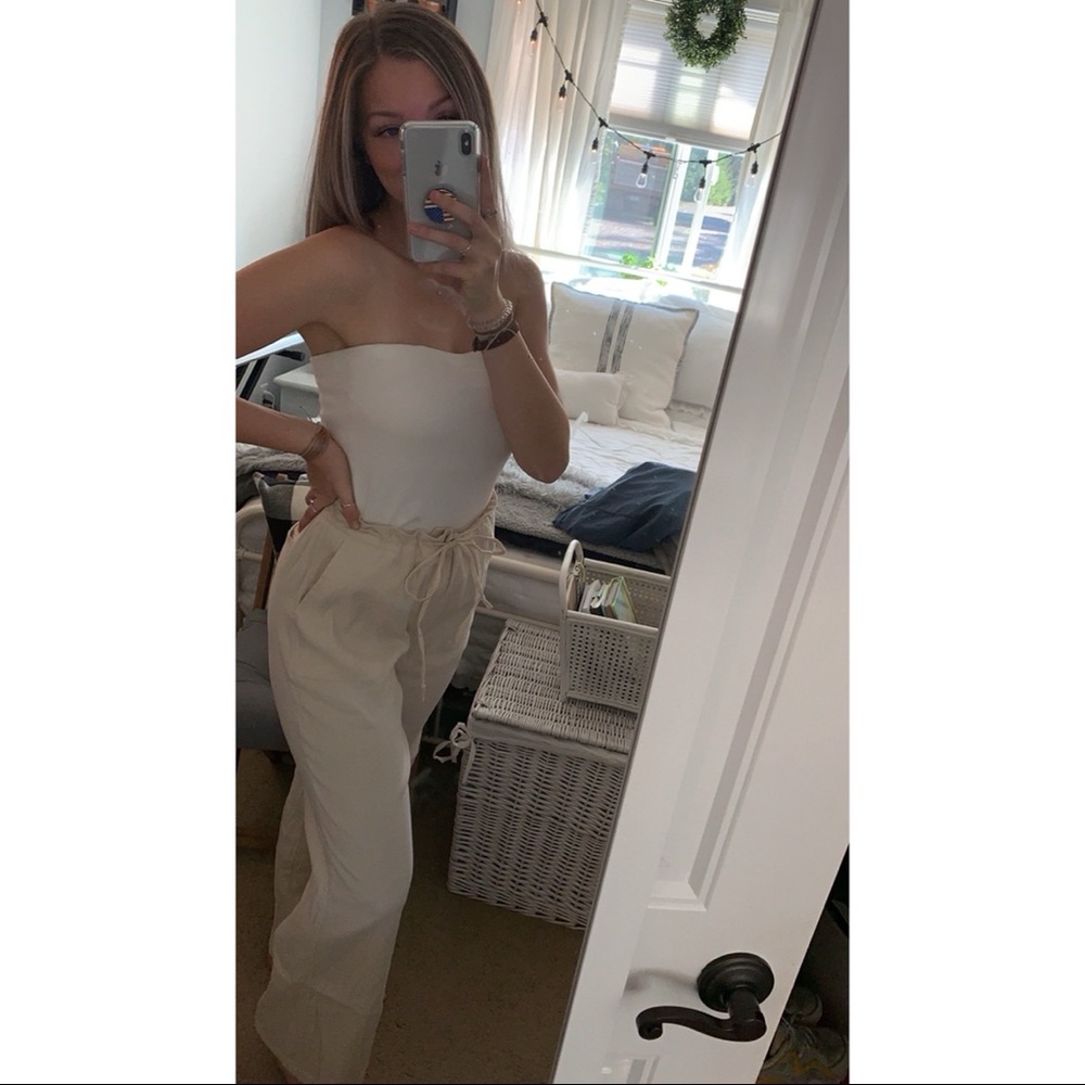White Cropped Top